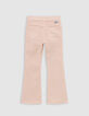 Vaqueros FLARE rosa waterless bolsillos parche ni&ntilde;a-3