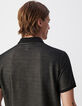 Men’s grey SEAWOOL® semi-plain knit polo shirt-5