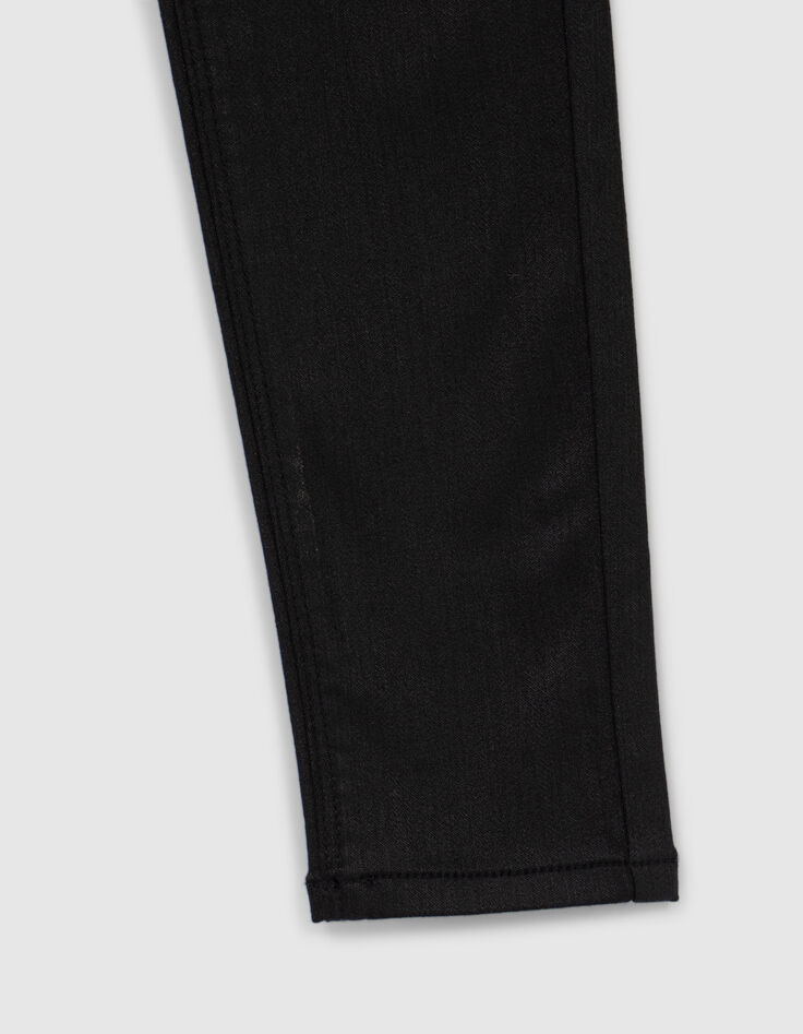 Zwarte gecoate skinny jeans meisjes-6