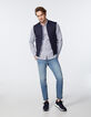 Blauw SLIM overhemd Albini® retromotief heren-6