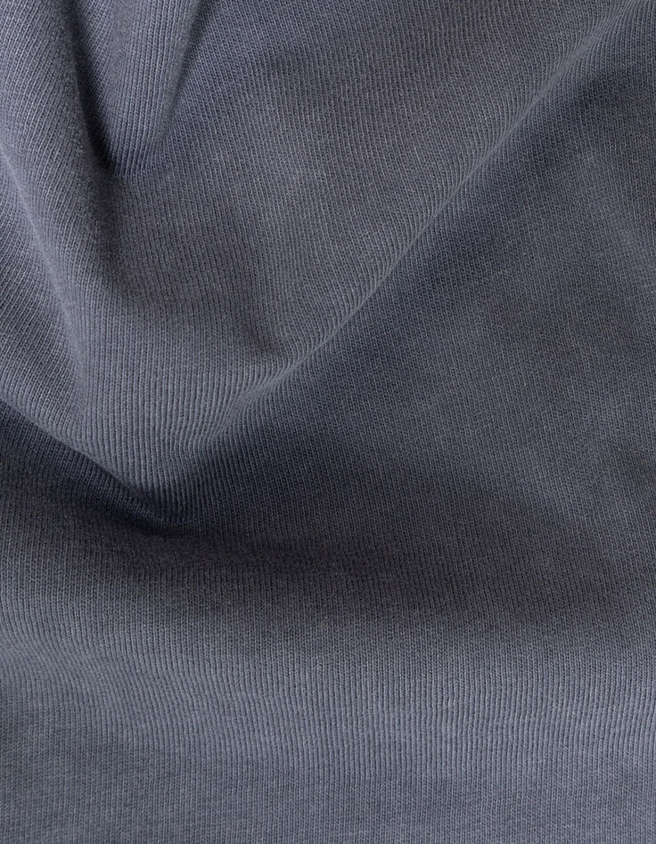 Blauw T-shirt lange mouwen biokatoen tricot zak jongens-10