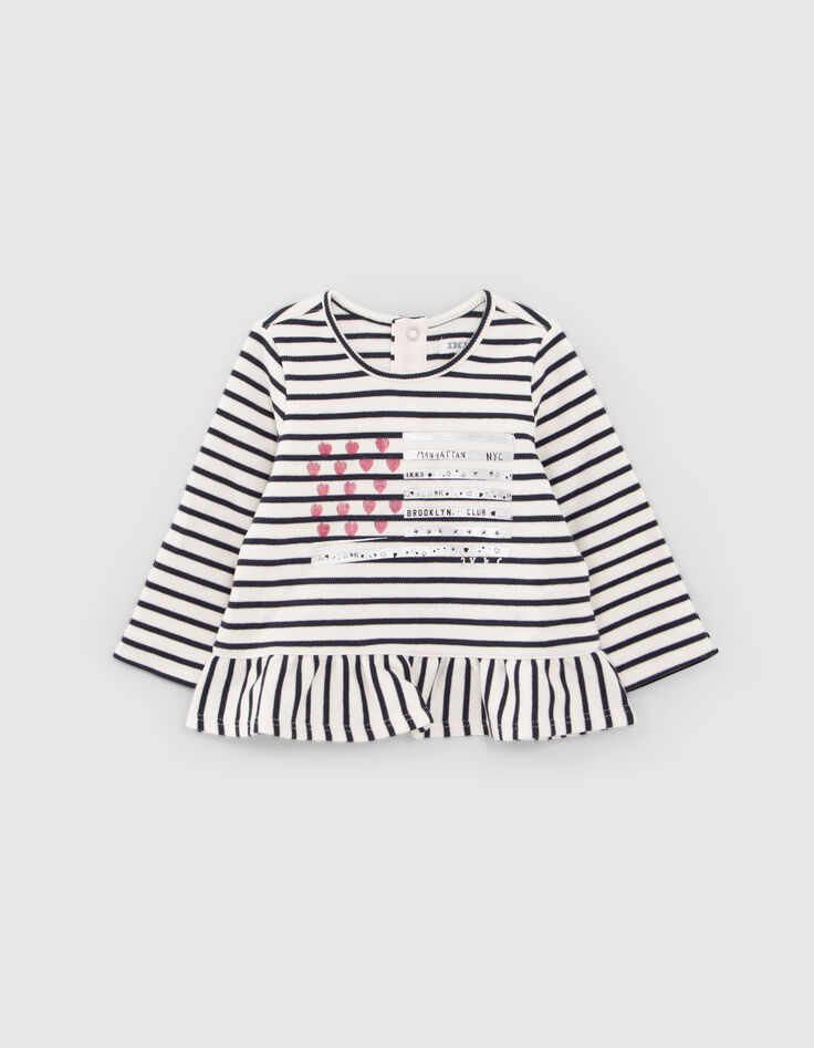 Babym&auml;dchen-Matrosen-T-Shirt, Biobaumwolle, Flaggenmotiv-1