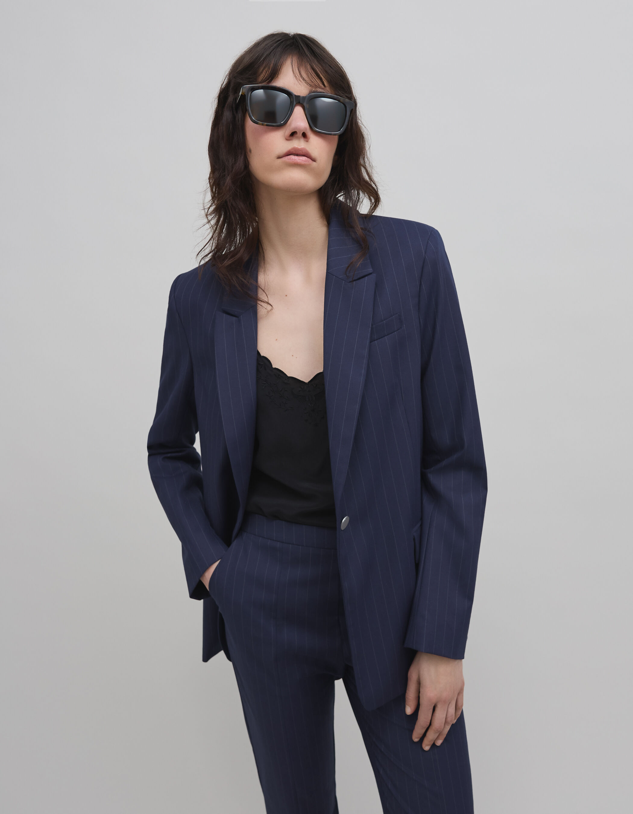 Veste de costume marine rayures tennis Femme IKKS