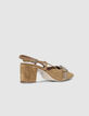 Camel suede slingback pumps Women-3