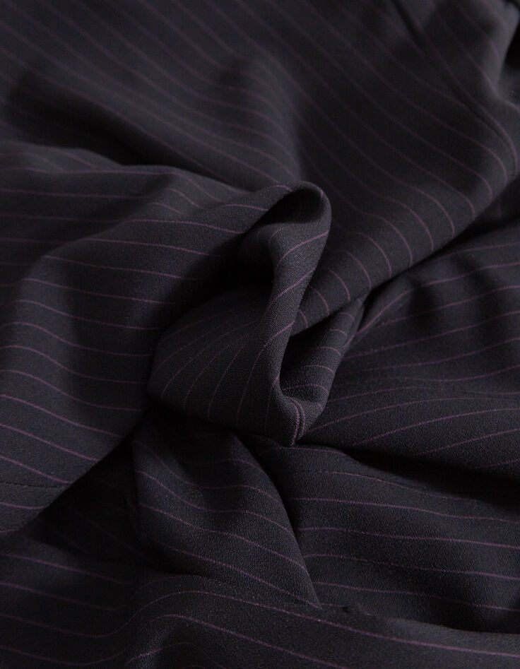 Women's black tennis color stripe suit jacket-8