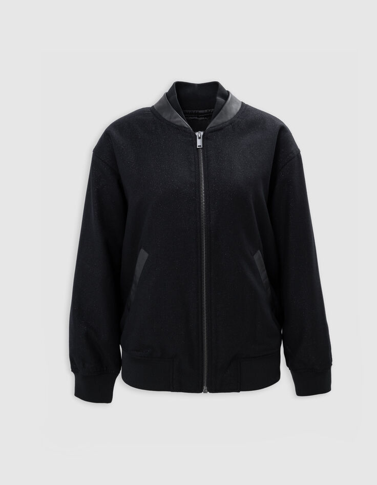 Pure Edition-Bombardera negra oversize lentejuelas-7