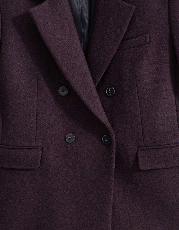 Mujer Chaqueta oversize burdeos de doble botonadura-4