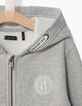Boys’ zip-up grey cardigan-4