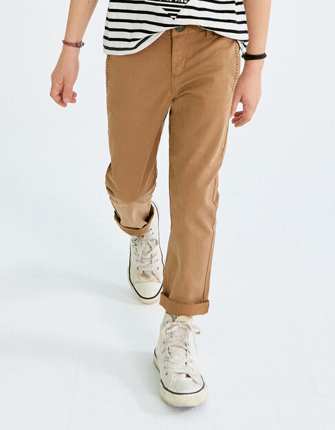 Boys’ camel chinos - IKKS