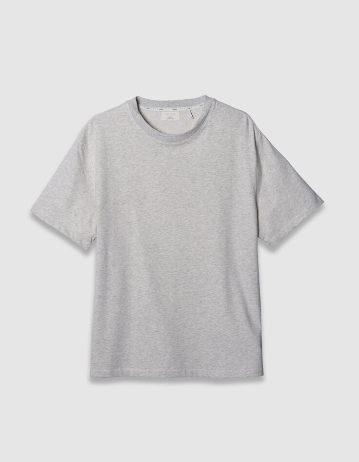 Grijs T-shirt korte mouwen fantasietricot Heren-5