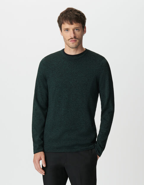 Groene trui getwijnd breisel Heren - IKKS