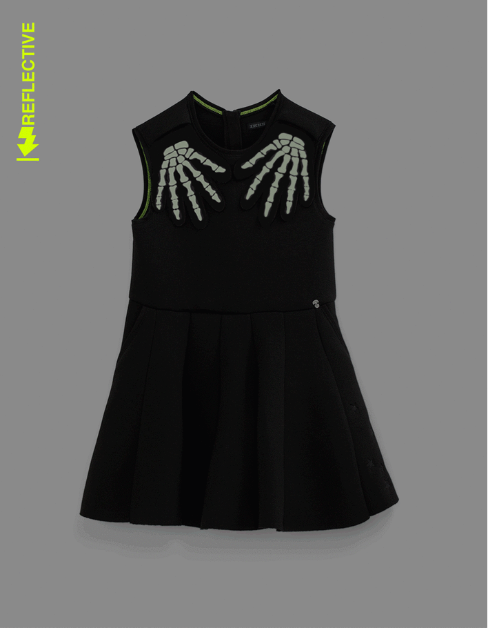 Girls black shop skater dress