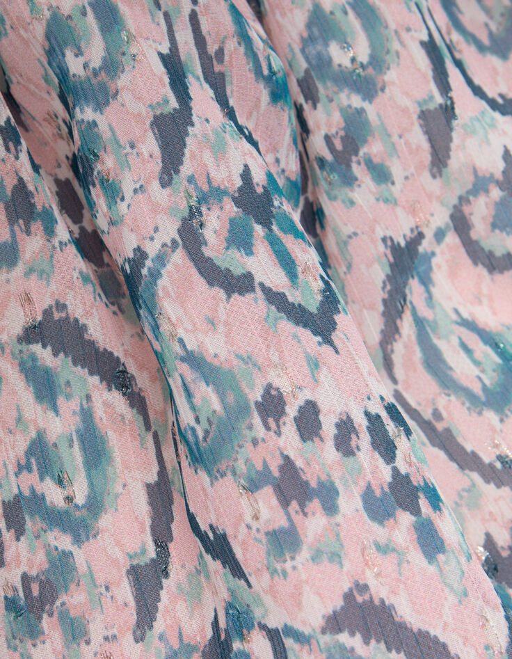 Rosafarbener Rock mit Ikat-Druck für Mädchen-7