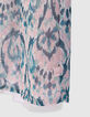 Rosafarbener Rock mit Ikat-Druck für Mädchen-4