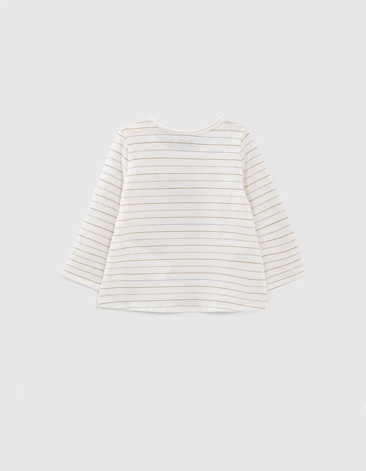 Baby girls’ off-white cow skull T-shirt-3 Baby girls’ off-white cow skull T-shirt-3