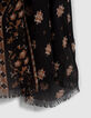 Fular negro estampado minimalista rock hombre-4