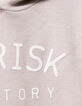 Girls’ beige knit hoodie with slogans-6