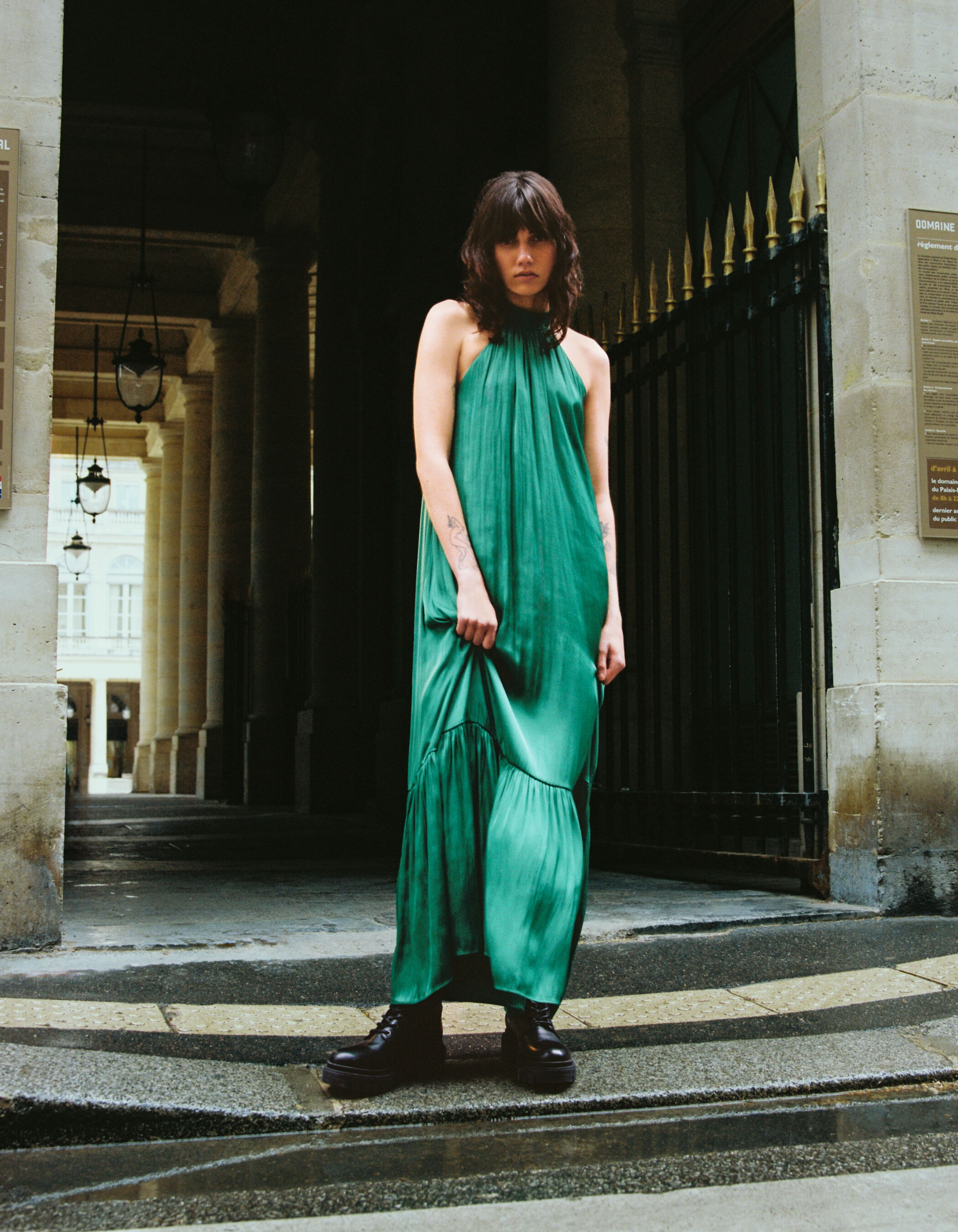 Robe longue verte ikks hotsell