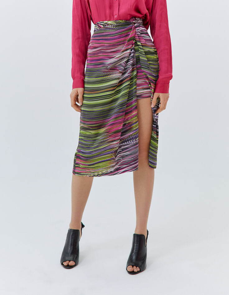 Women’s printed and tied pareo skirt-2