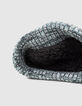 Boys’ green marl striped fur-lined beanie-4