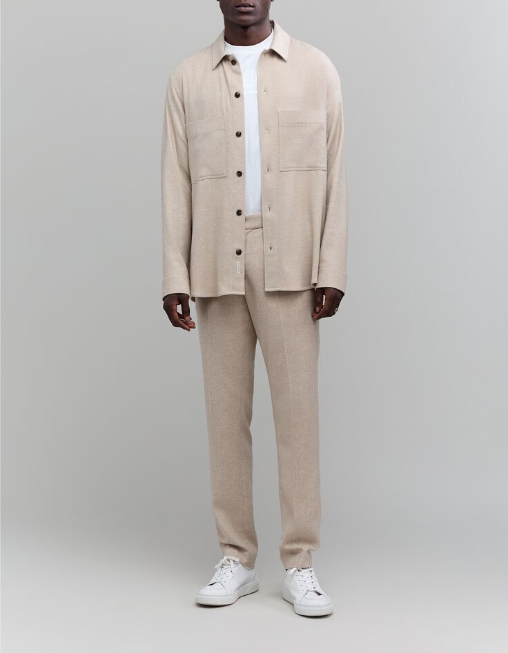 T-shirt blanc coton bio broderies dates Homme-7 T-shirt blanc coton bio broderies dates Homme-7