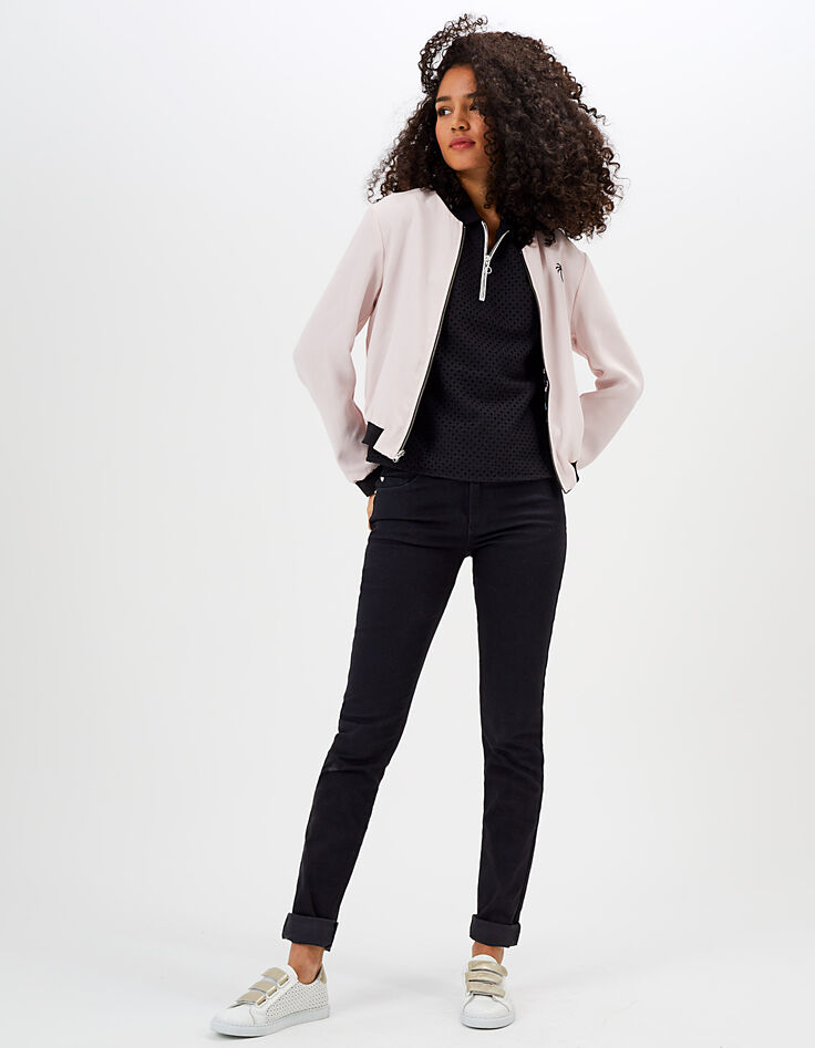 Zwarte top in ajour met rits I.Code-4