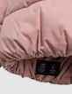Plumas 2 en 1 rosa chaleco sherpa niña-4