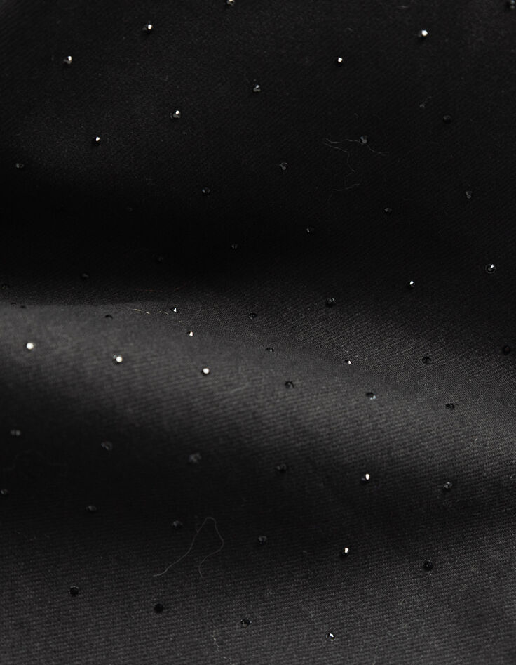 Jean slouchy noir d&eacute;cor strass Alice Femme-7