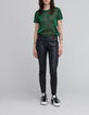 Camiseta verde suave lúrex animal print-1