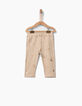 Leggings beige à motifs cuivrés bébé fille-1