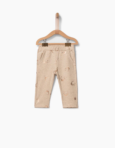 Leggings beige à motifs cuivrés bébé fille - IKKS