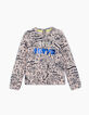 Girls’ pink Sakura, crane, Koi carp print sweatshirt-2