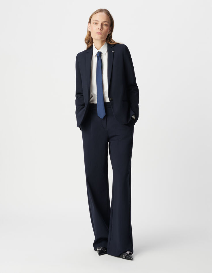 Marine blazer getailleerd milanotricot Dames-5