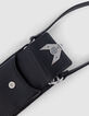 Bolso teléfono 111 cuero negro bandolera tachuelas para Mujer-4