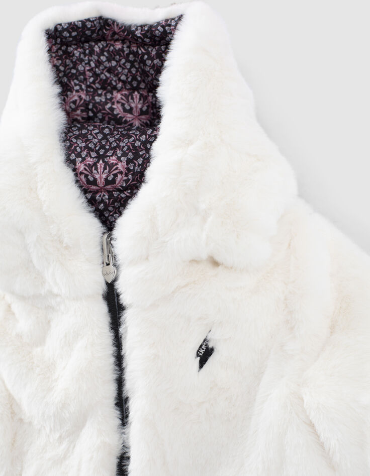 Wendesteppjacke in Schwarz und Weiß für Babymädchen-6