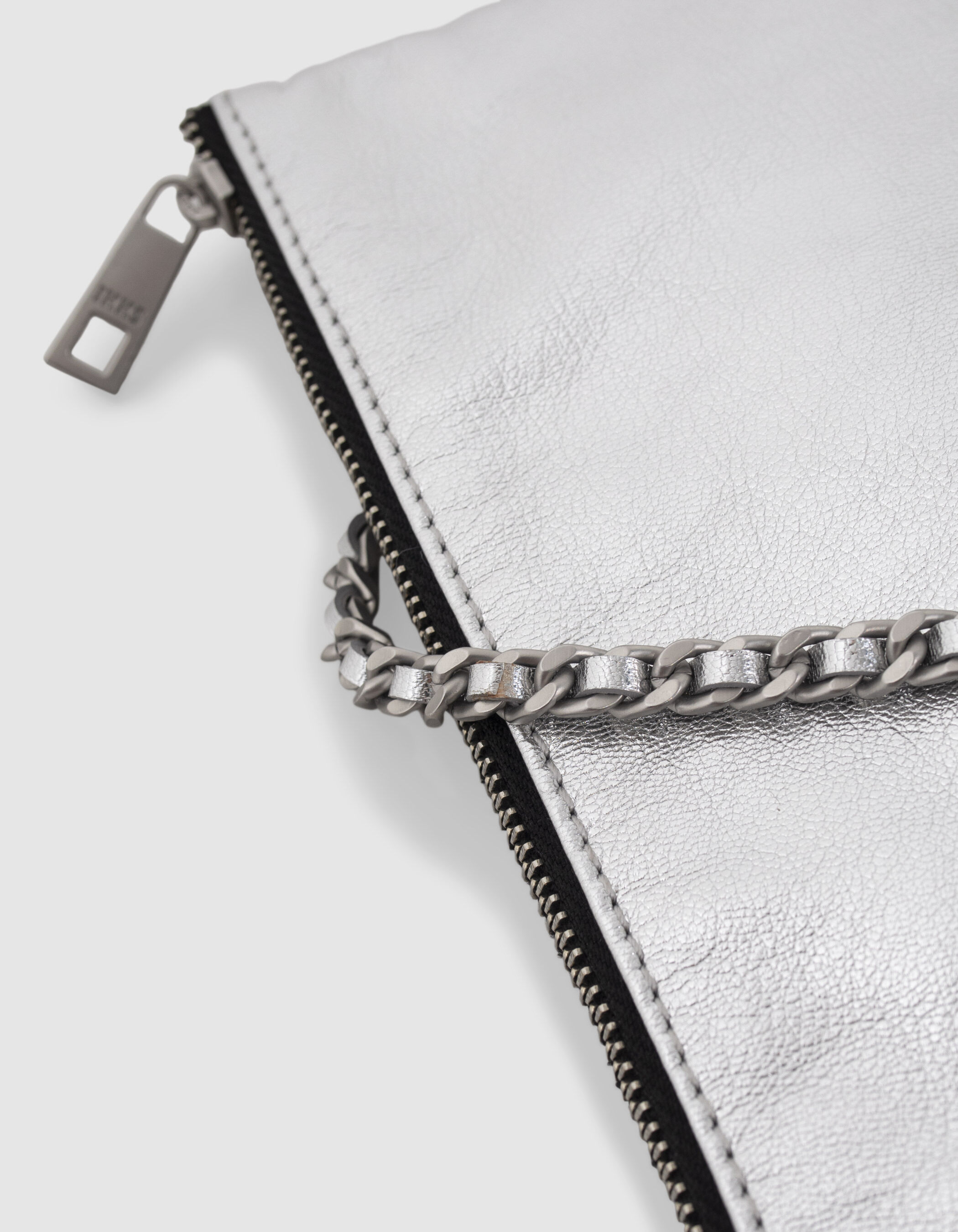 Pochette top grise femme