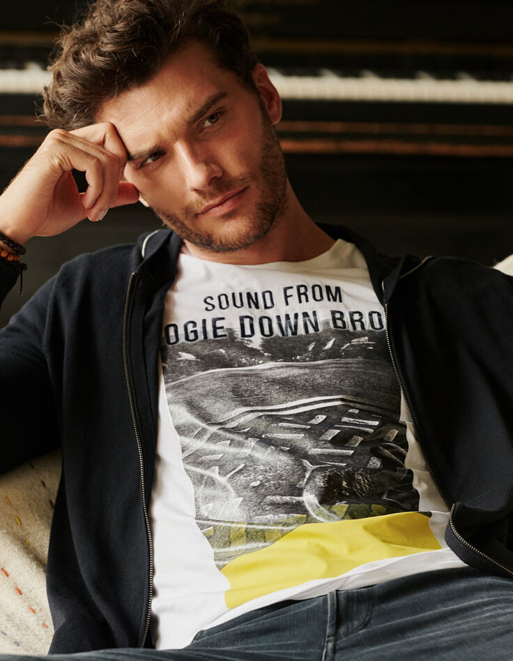 Herren-T-Shirt, Stickerei Sound from Boogie Down Bronx-1 Herren-T-Shirt, Stickerei Sound from Boogie Down Bronx-1