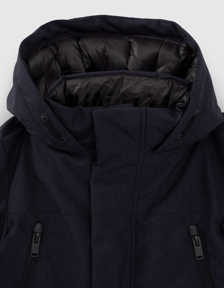 Navy parka met doorstikte voering jongens-2