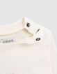 Camiseta crudo algod&oacute;n ecol&oacute;gico gato g&aacute;nster beb&eacute; ni&ntilde;o-5