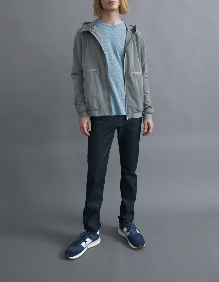 Metaalgrijs nylon jack WATER REPELLENT Heren-7 Metaalgrijs nylon jack WATER REPELLENT Heren-7