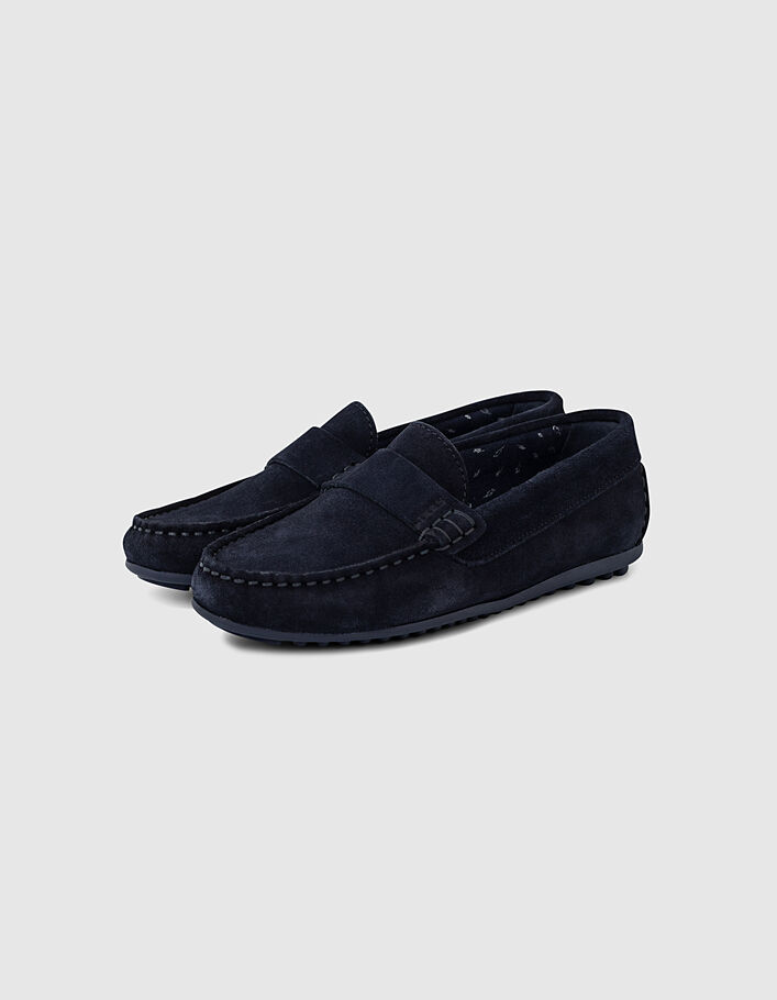 Boys’ navy suede loafers - IKKS