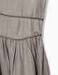 Girls’ grey flowing dress, placed embroidery-5