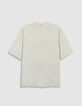 Tee-shirt vert coton bio visuel affiche fleurs Femme-6