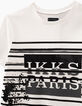 Girls' off-white and black slogan sailor T-shirt-2