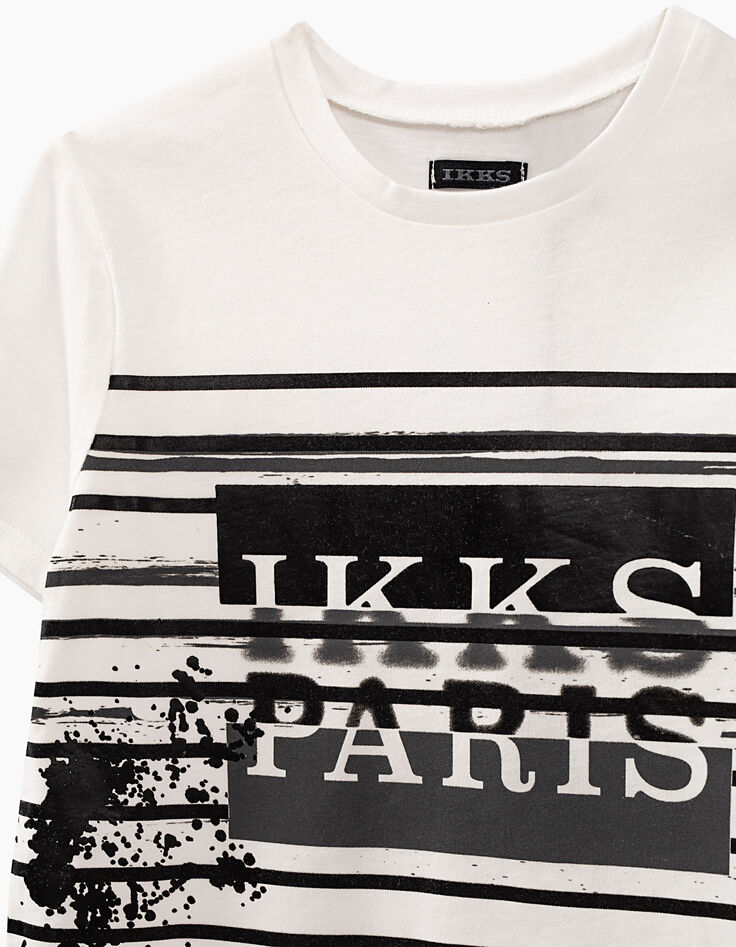 Girls' off-white and black slogan sailor T-shirt-2