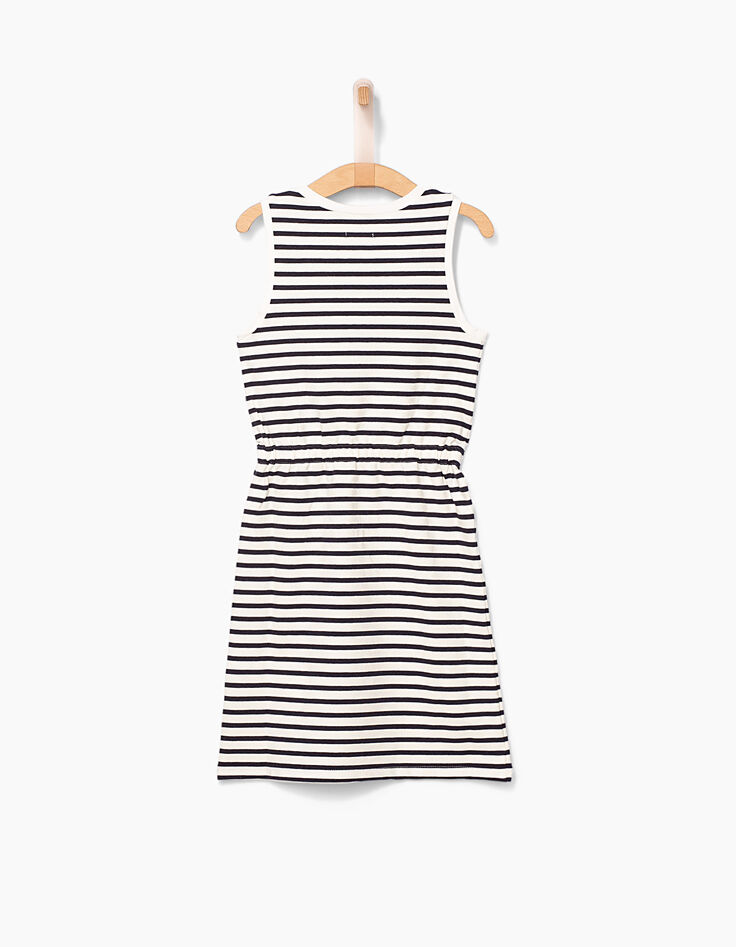 Girls' sailor vest dress with leopard-print foil-4