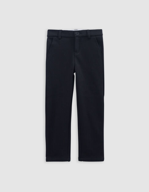 Pantalon noir maille piquée garçon - IKKS