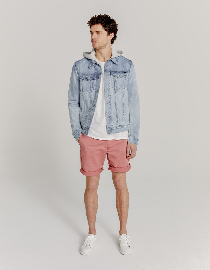 Bermudas chino TAPERED coral Hombre-2