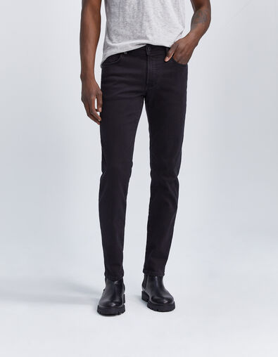 Schwarze SLIM-Herrenjeans aus Fleece-Denim Lemmy - IKKS