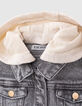 Baby girls’ light grey organic denim jacket + ethnic braid-4